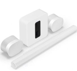 Sonos Ultimate Immersive Set with Arc Ultra Includes Sonos Arc Ultra Dolby Atmos® sound bar, Sub 4, and two Sonos Era 300s (White) Brand New Sealed in