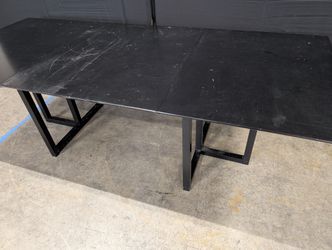 Used Black Rectangular Dining table