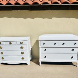 Wood White Dressers 