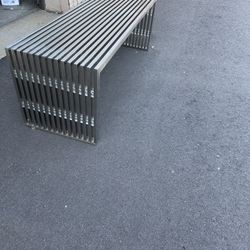 Modern Metal Slatted Benches for Sale 
