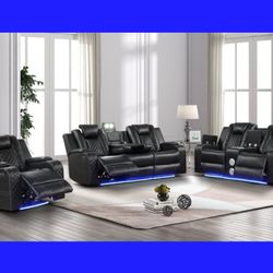 💥FREE DELIVERY💥Brand New 3PC Power Reclining Sofa Loveseat Chair Set 