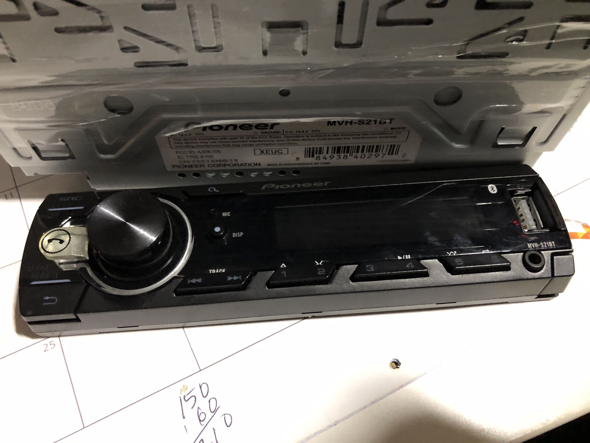 Pioneer Car Player Radio Receiver -