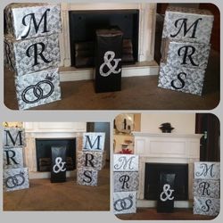 Wedding Decoration Boxes - All 3 Fonts On The Same Set