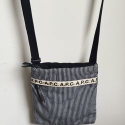 A.P.C. Black and White Repeat Messenger Bag