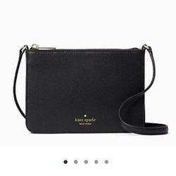 Kate Spade 3 compartment, black crossbody