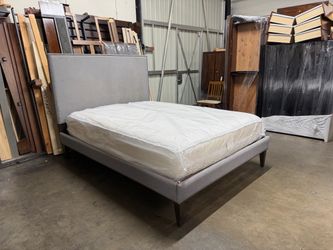 Queen Upholstered Platform Bed Frame