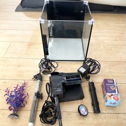 Small Aquarium Fish Tank with Accessories 