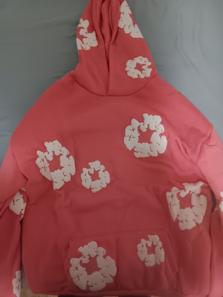 Demin Tear Pink Hoodie