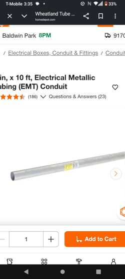 1" EMT conduit