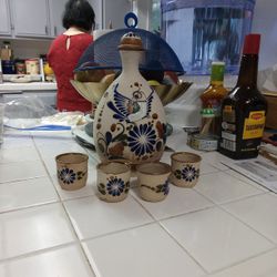 Talavera Terracotta Clay Water Wine Sangria Botellon Jug
