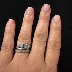 Stunning Blue Diamond Bridal + Anniversary Bundle