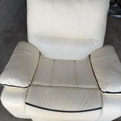 Sectional White Leather/pleather