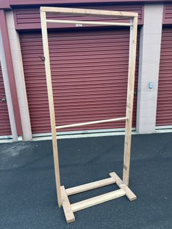 Home Made Double Clothing Rack.