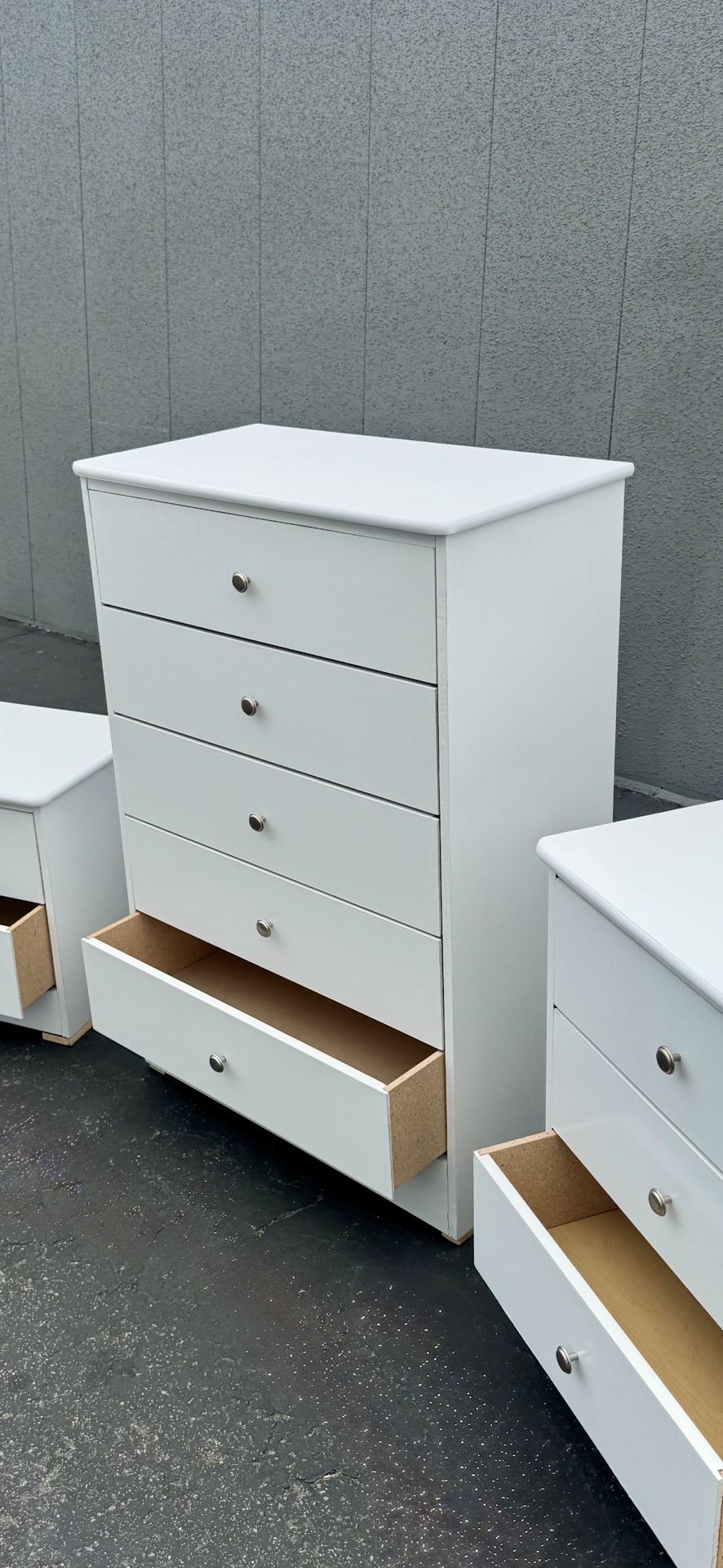 White Chest Five Drawer Dresser New!