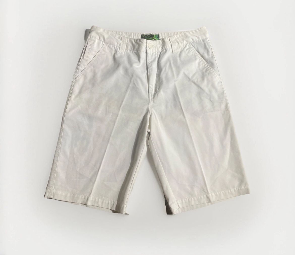 Y2K Anchor Blue Chino Shorts White Size 34 Waist