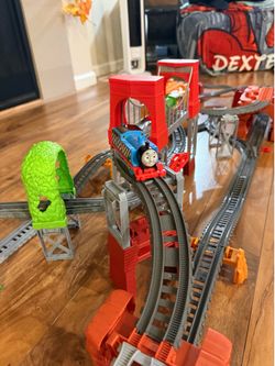 Thomas the Train- Two motorized sets: Thomas and Percy Cargo track set AND Talking Thomas & Percy track Set