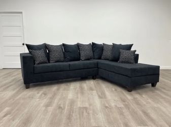 110 Sectional Hollywood Black Couch 