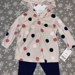 Baby girl Carter's 2-Piece Fleece Hoodie & Legging Set      
