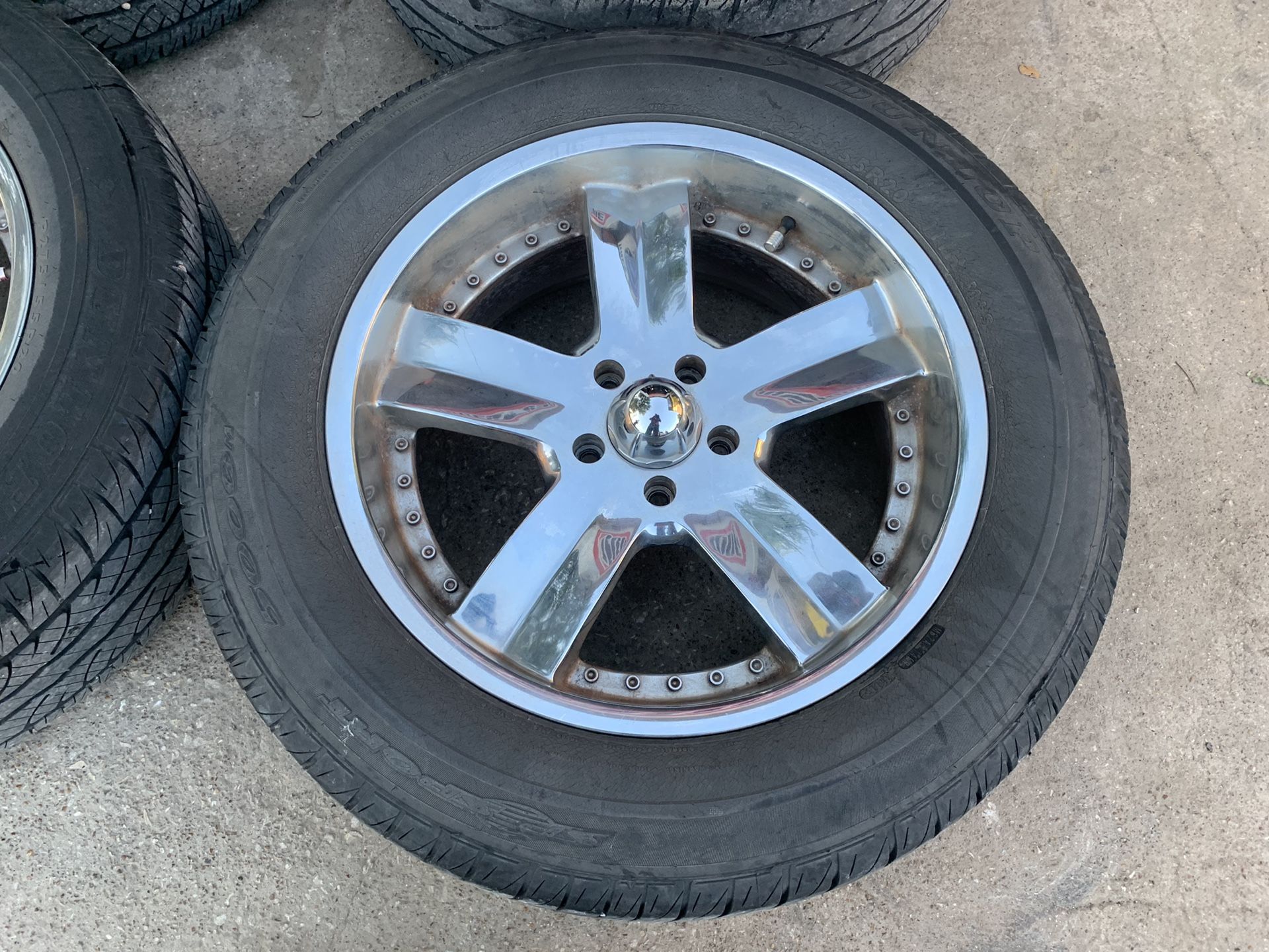 20” Chrome Rims & Tires 5x5 Bolt pattern Wheels Chevy Silverado Tahoe