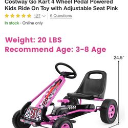 Go Kart 4 Wheel Padel Powered Kids Toy