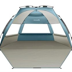 OutdoorMaster Beach Tent Sun Shelter for 3-4 Person, Pop Up Beach Tent Easy Setup

with Carrying Bag for Beach & Outdoor, UPF50+ UV Protection, 


