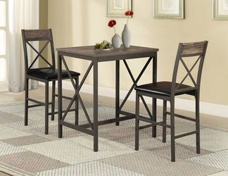 Counter Height Dining Table Set with 2 Chairs