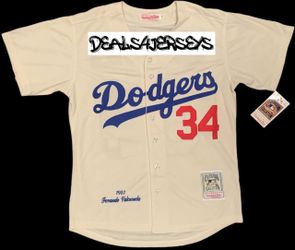 Valenzuela Dodgers White Jersey