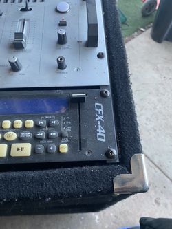 Dj Cart With Mixing Board Equalizer And 2 7  Handel Controllers 