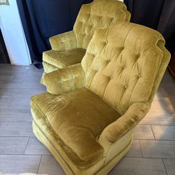 Marge Carson Swivel Rocking Chairs Set