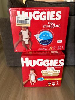 Huggies Little Snugglers Size 1 Diapers – 2 Boxes