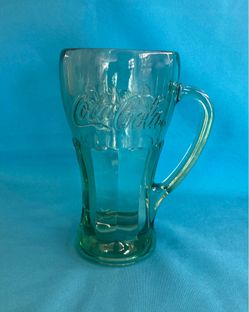 Coca-Cola Green Glass Mug & Magneta Long Sleeve XL Shirt Bundle