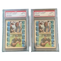 1998 TOPPS CHROME 492 J.J.DAVIS\T.GLAUS PSA MINT 9 