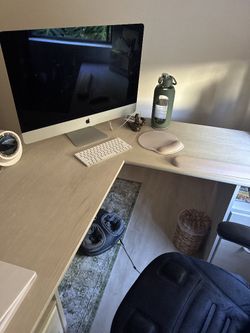 Brand New L Shaped Desk. Like This One But Unopened. Natural Color