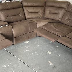 Manual reclining sectional 6 pieces