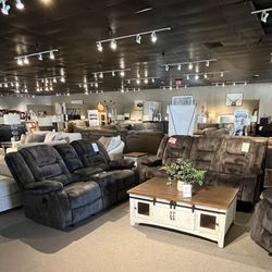 Manual Reclining Sofa And Loveseat