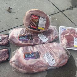 At you want any meat? I just got a huge amount of full racks of ribs, ribeye steaks, and a homey baked ham I'm trying get SOMETHING for this
