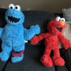 XL Stuffed Elmo & Cookie Monster 