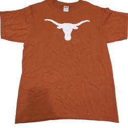 Vintage Texas AM Orange Long Horns Graphic Logo Size Mens Large