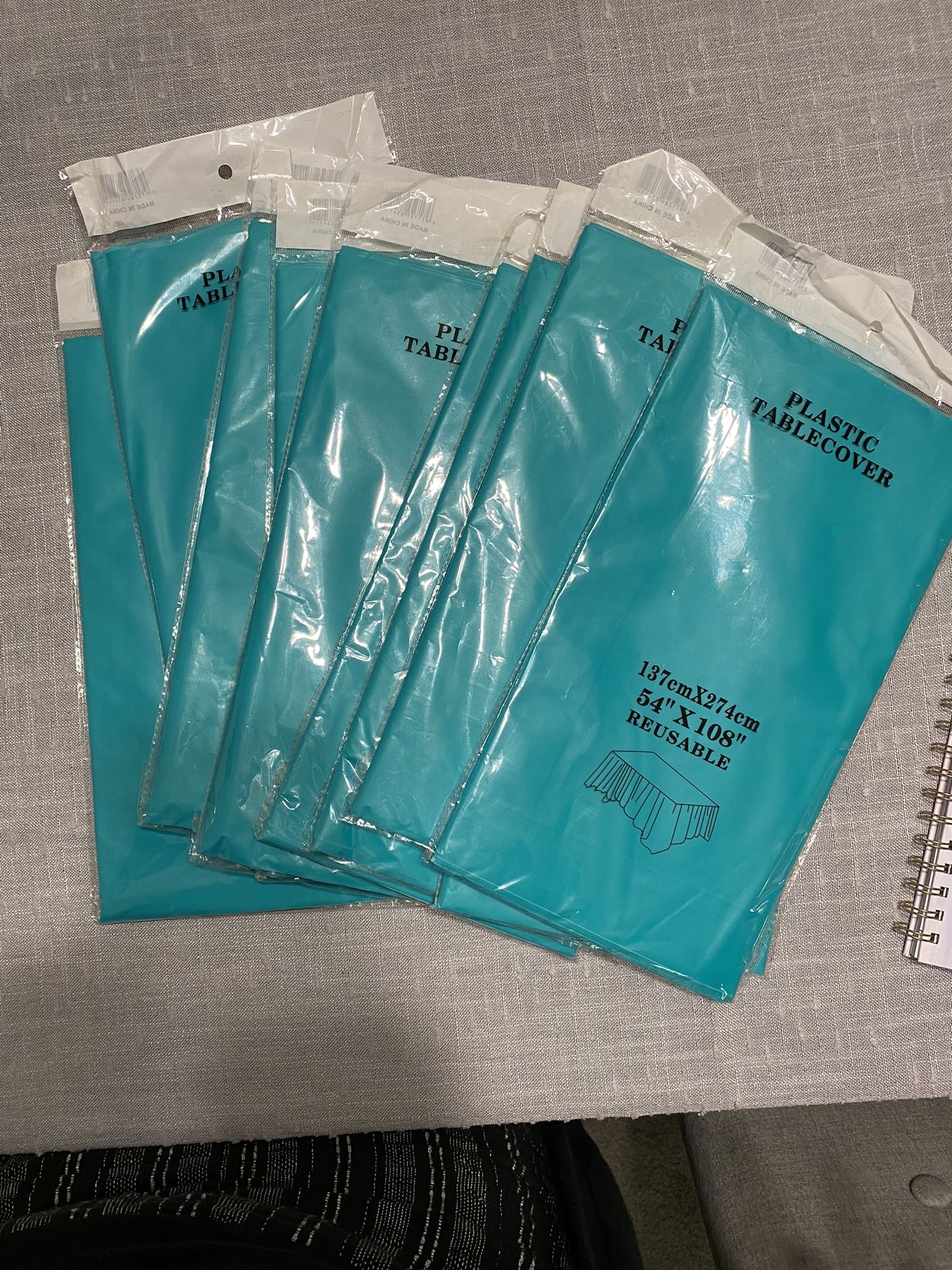 Tiffany Blue Plastic Tablecloth