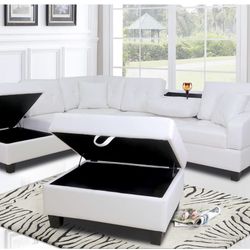 New White sectional 🎉we finance just $39 down payment 