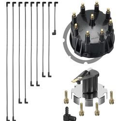 Mercruiser Thunderbolt V8 DISTRIBUTOR CAP ROTOR SPARK PLUG WIRES KIT SET 5.0 5.7 7.4 8.2 350