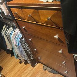 2 Wooden 5 Drawer Dresser