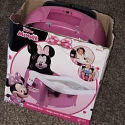 Disney Minnie Mouse Mealtime Baby Toddler Booster Seat with Adjustable Tray — Portable Booster Seat 