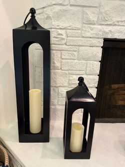 Pottery Barn Caleb Handcrafted Metal Outdoor Lanterns