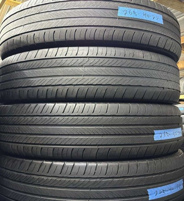 265 40 22 MICHELIN PRIMACY WITH 80% TREAD REMAINING.