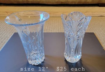 Crystal Vase,  $15 Each