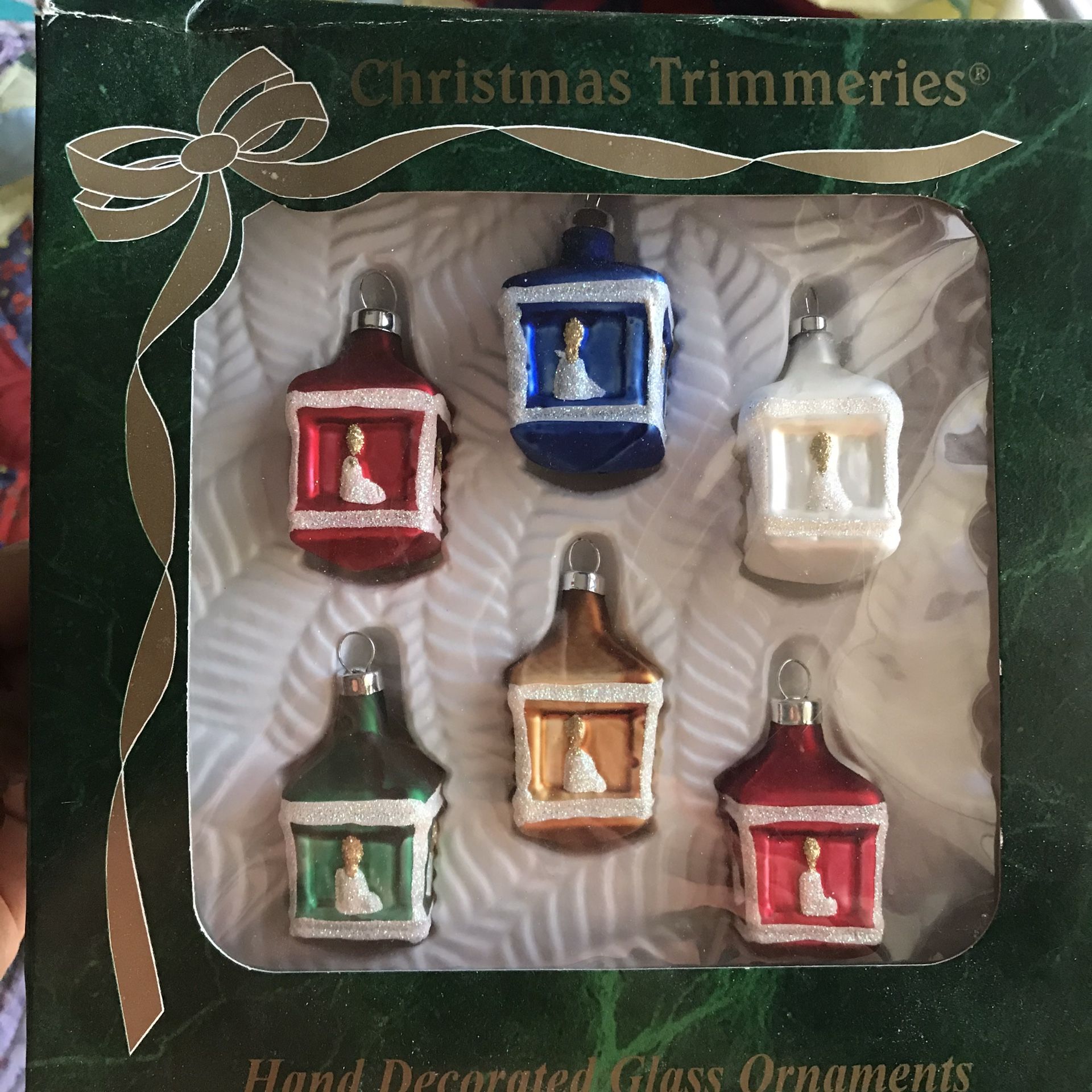 Vintage Hand Decorated Glass Christmas Ornaments