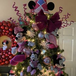@@ 🎅❄️Christmas Minnie Mouse Tree #4🎄🎁