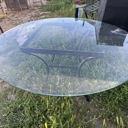 Round Glass Table