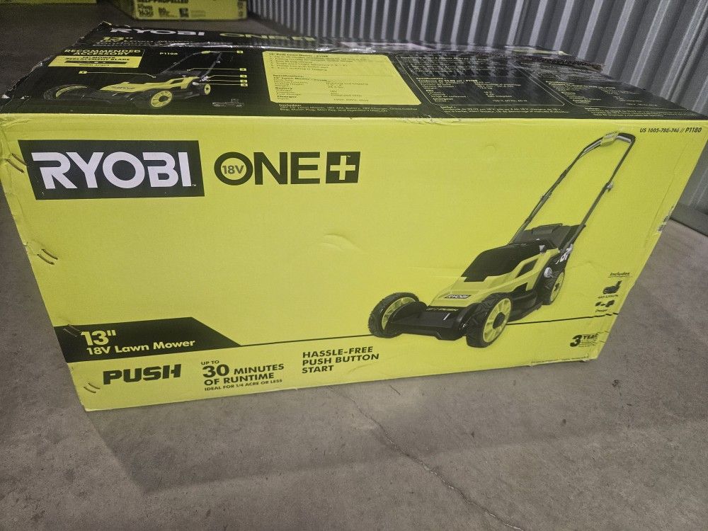 13" 18v Ryobi Lawnmower